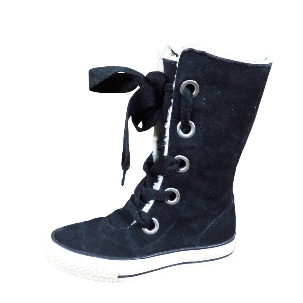 Converse Chuck Taylor Beverly Tall Junior Boots‎ Size 11 Winter Black Suede